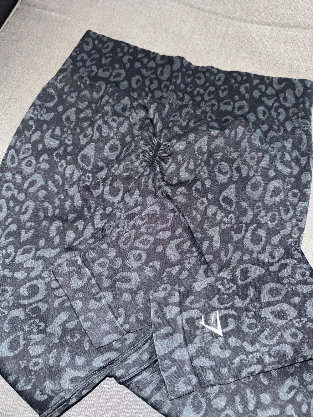 Gymshark Black Leopard Print Leggings - Picture 5 of 5